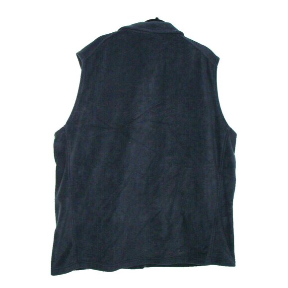 Columbia Men Size 3XT Black Steens Mountain Fleece Full Zip Vest Outdoor Pockets - Picture 2 of 9